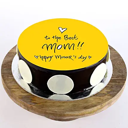  To The Best Mom Chocolate Photo Cake